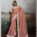 The Ivory Edit Satin Velvet Saree
