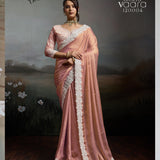 The Ivory Edit Satin Velvet Saree