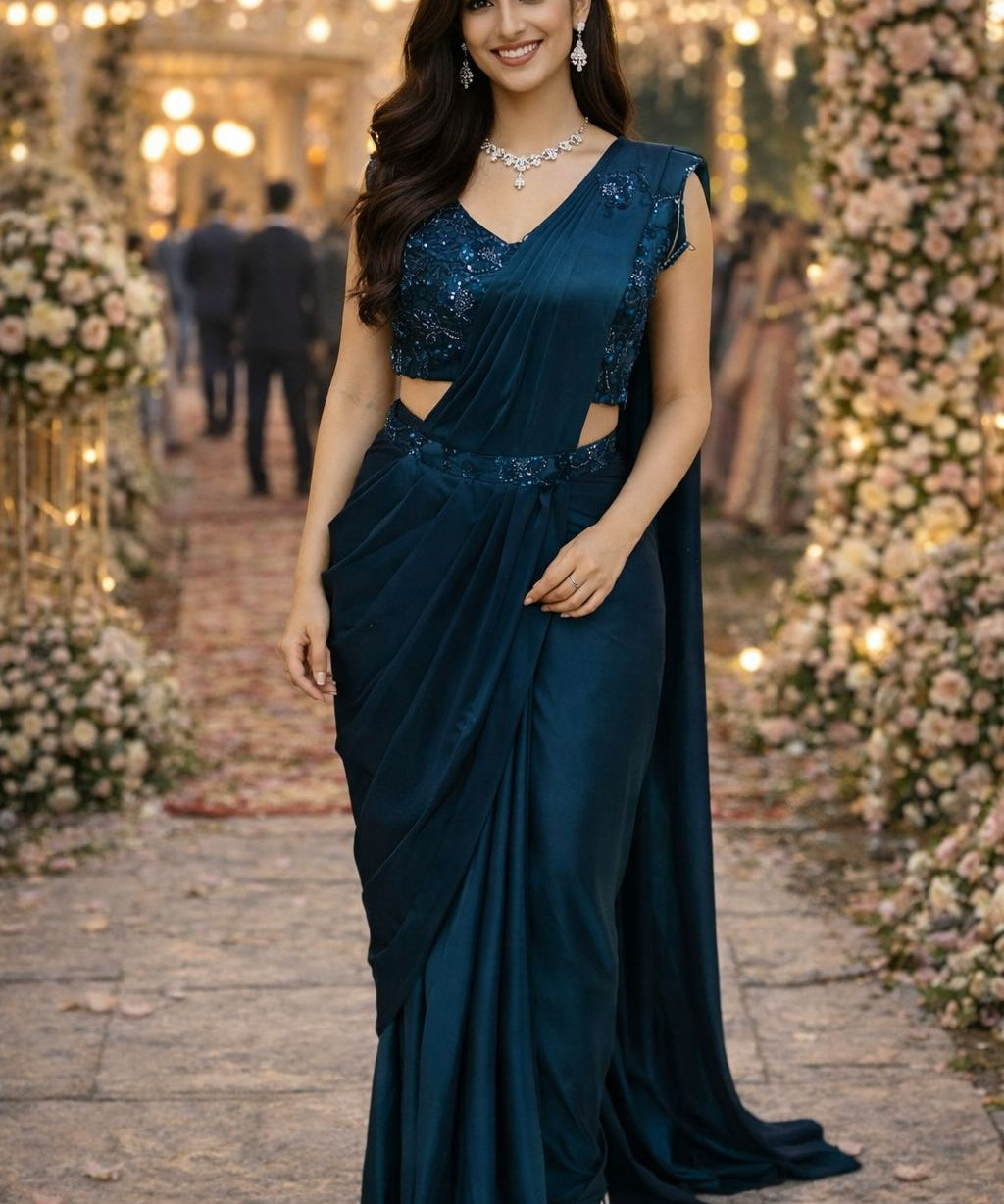 Kritika Lycra Ready To Wear Saree