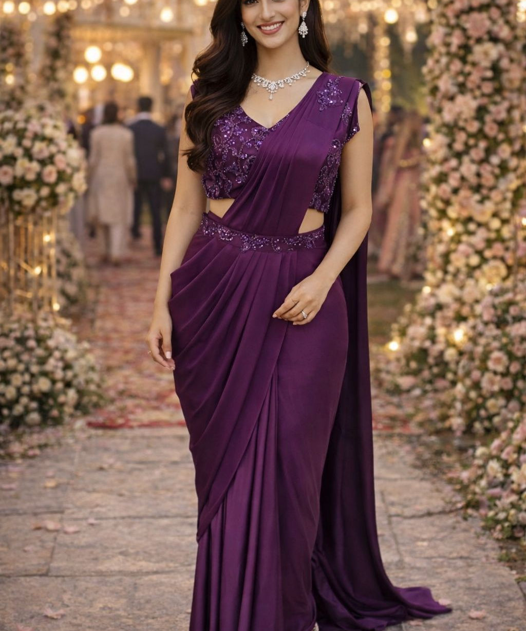 Kritika Lycra Ready To Wear Saree