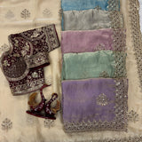 Premium Soft Fandy Embroidered Saree
