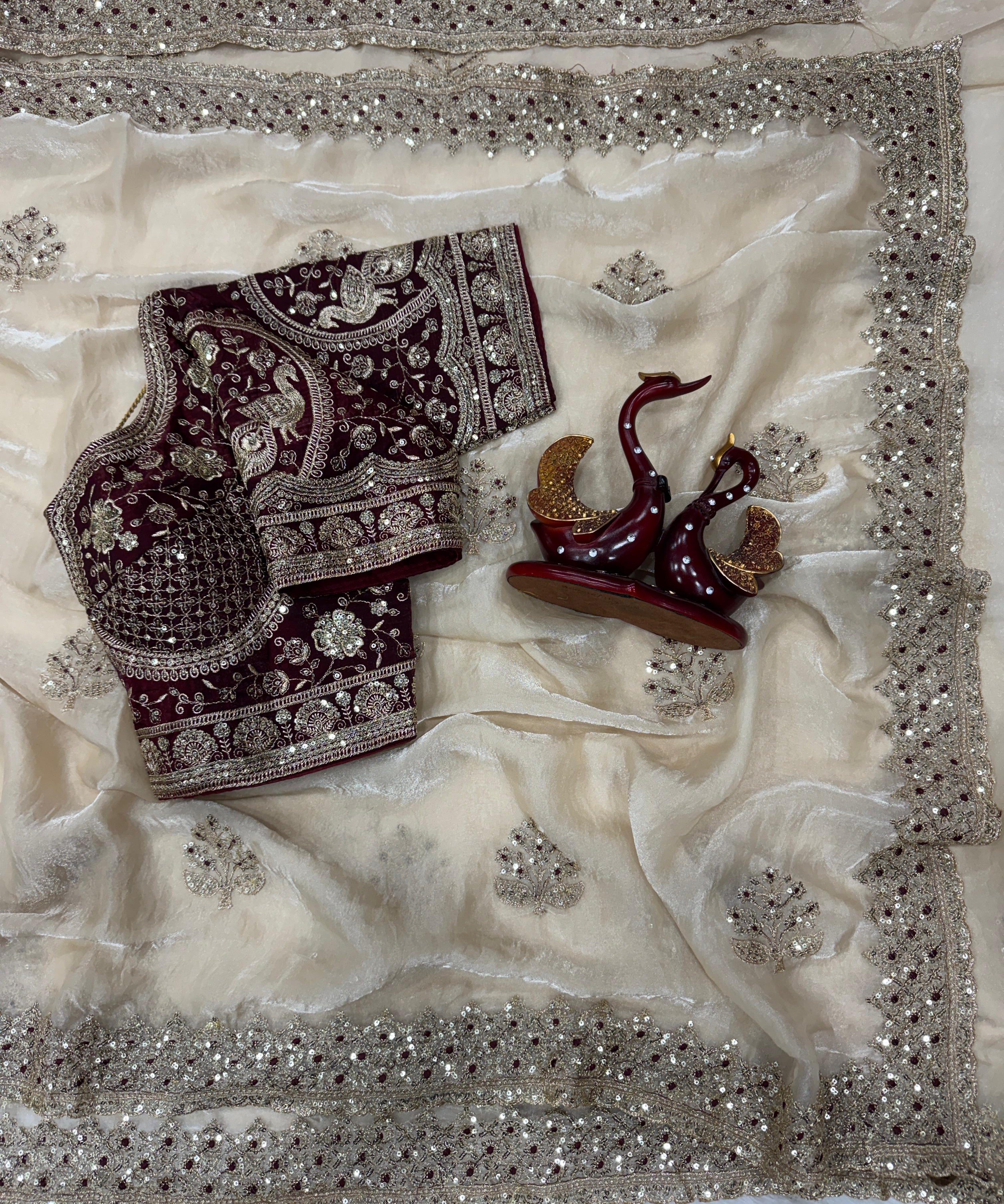 Premium Soft Fandy Embroidered Saree