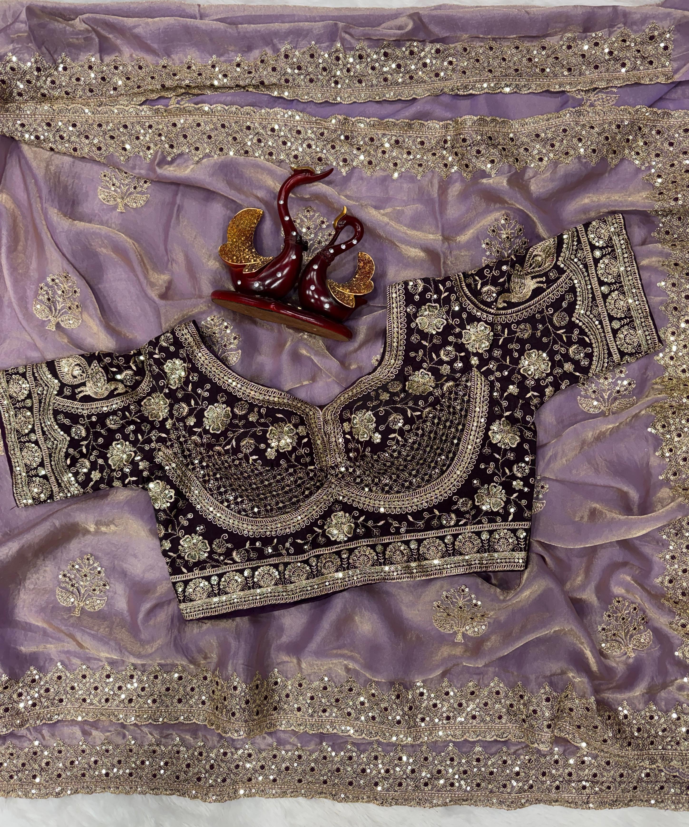 Premium Soft Fandy Embroidered Saree