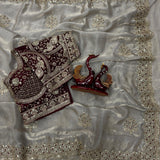 Premium Soft Fandy Embroidered Saree