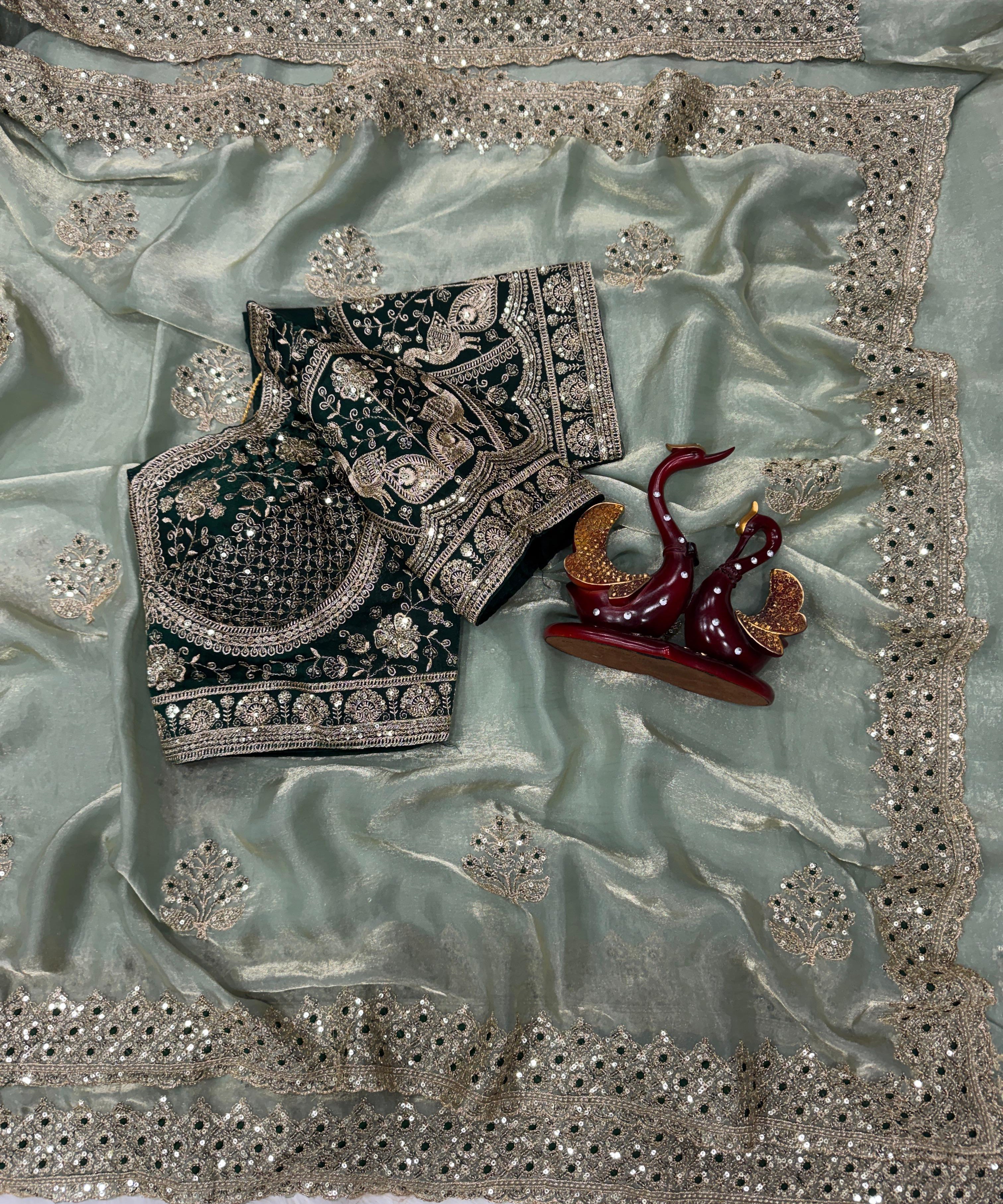 Premium Soft Fandy Embroidered Saree