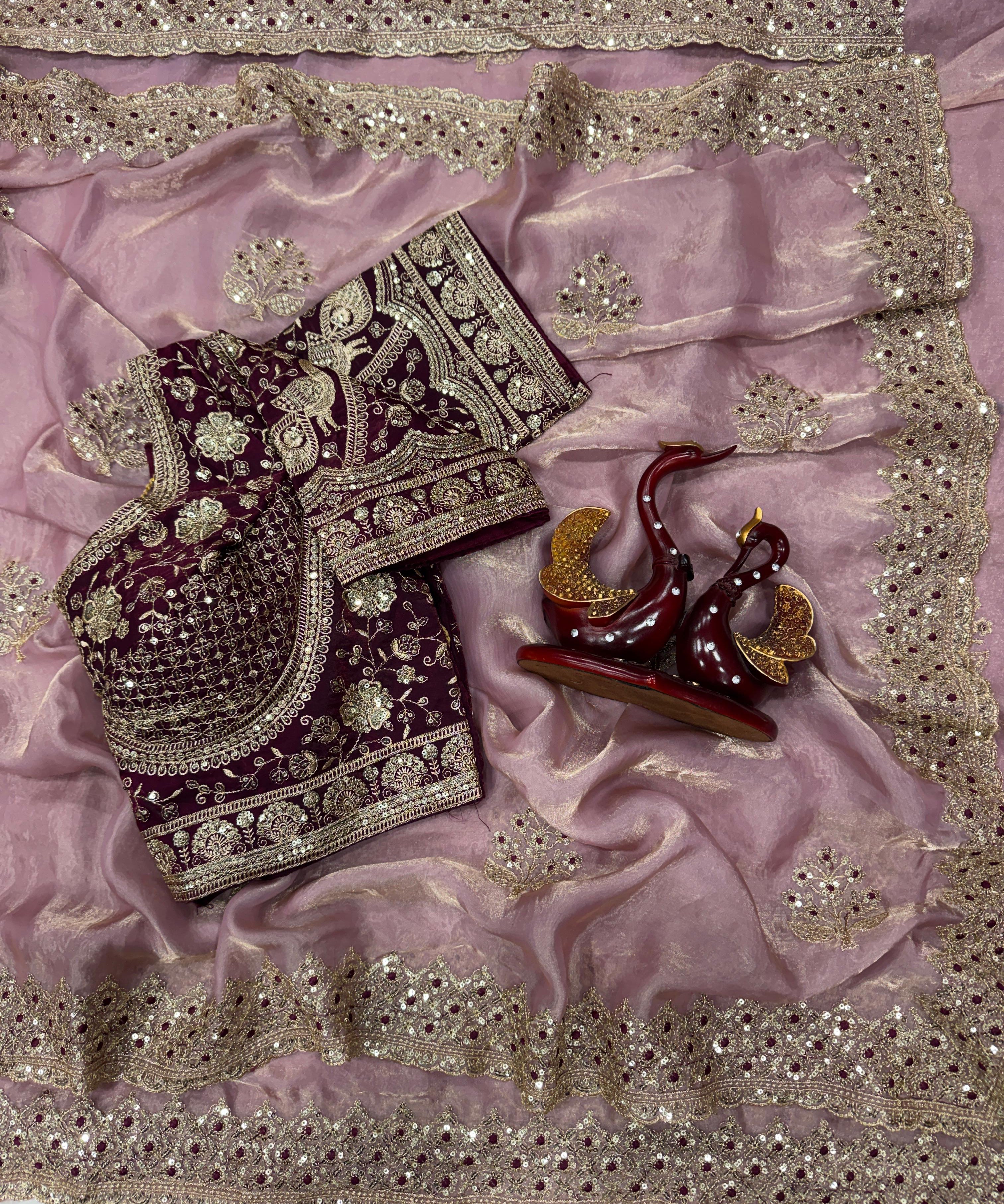 Premium Soft Fandy Embroidered Saree