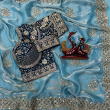 Premium Soft Fandy Embroidered Saree