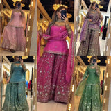 Premium Panjabi Embroidered Top Plazzo