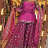 Premium Panjabi Embroidered Top Plazzo