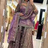 Premium Panjabi Embroidered Top Plazzo