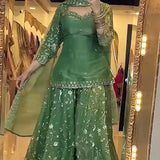 Premium Panjabi Embroidered Top Plazzo