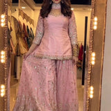 Premium Panjabi Embroidered Top Plazzo