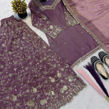 Premium Panjabi Embroidered Top Plazzo