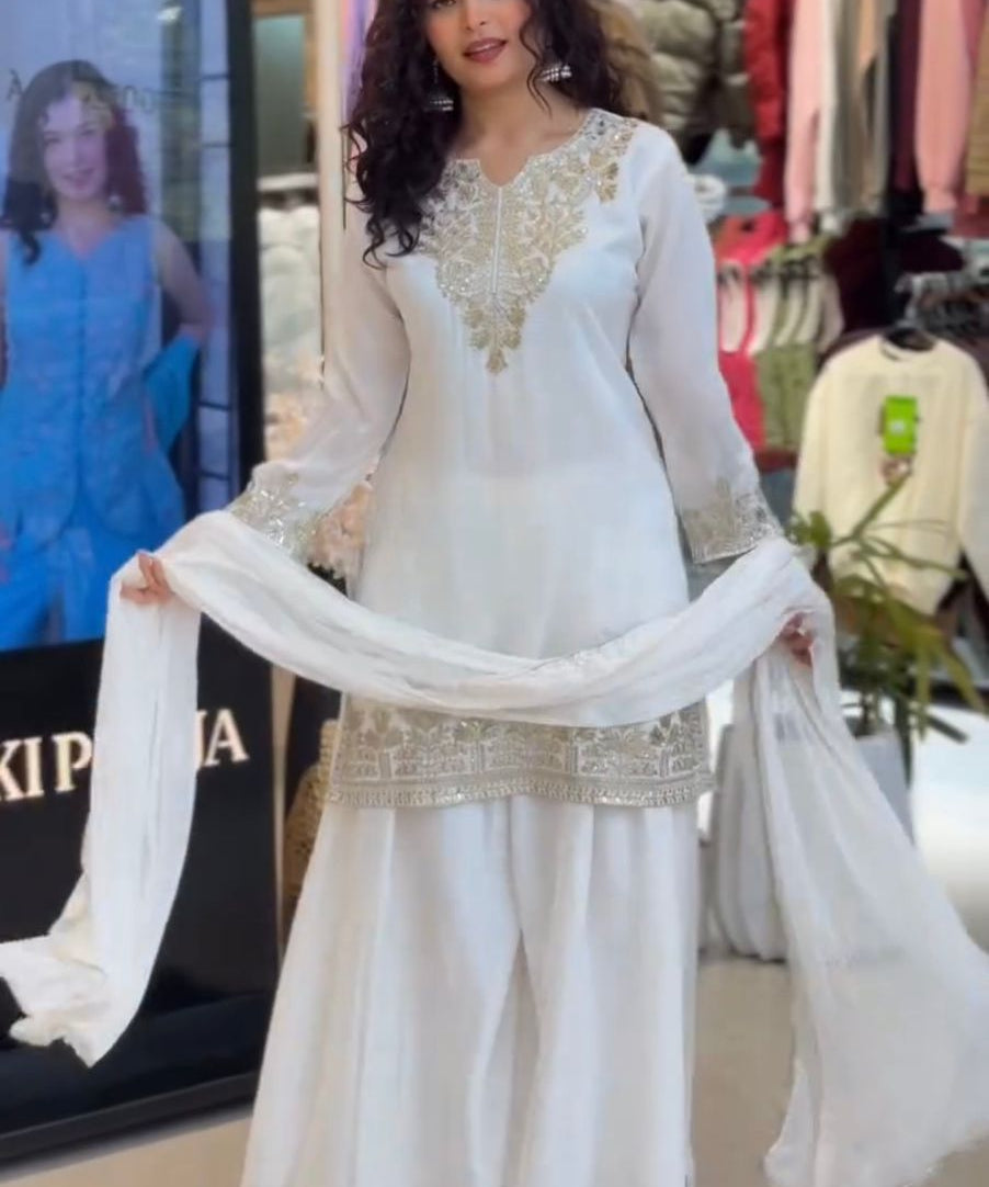 Wedding Special Silk Top Plazzo