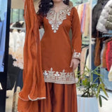 Wedding Special Silk Top Plazzo