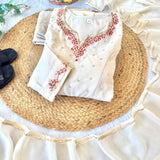 Creamy Georgette Anarkali Gown