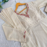 Creamy Georgette Anarkali Gown