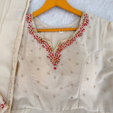 Creamy Georgette Anarkali Gown