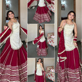Trendy Fendy Silk Top Lehenga