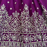 Purple Faux Georgette Anarkali Suit