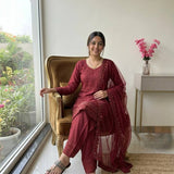 Panjabi Natural Crepe Top Shalwar