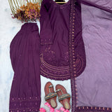 Panjabi Natural Crepe Top Shalwar