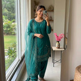 Panjabi Natural Crepe Top Shalwar