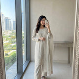Panjabi Natural Crepe Top Shalwar