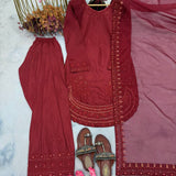 Panjabi Natural Crepe Top Shalwar