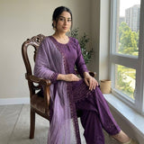 Panjabi Natural Crepe Top Shalwar