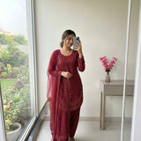Panjabi Natural Crepe Top Shalwar