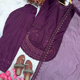 Panjabi Natural Crepe Top Shalwar