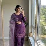 Panjabi Natural Crepe Top Shalwar