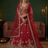 Royal Maharani Silk Beadwork Lehenga