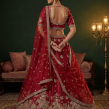 Royal Maharani Silk Beadwork Lehenga