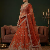 Royal Maharani Silk Beadwork Lehenga