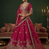 Royal Maharani Silk Beadwork Lehenga