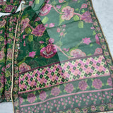 Beautiful Green Floral Print Lehenga