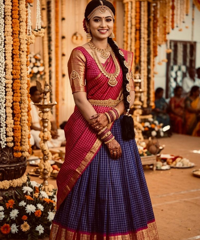 Traditional Kanchi Cotton Lehenga Choli