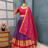 Traditional Kanchi Cotton Lehenga Choli