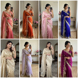 Elevate Ethnic Fendy Satin Silk Saree
