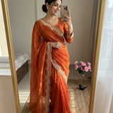 Elevate Ethnic Fendy Satin Silk Saree