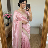 Elevate Ethnic Fendy Satin Silk Saree