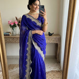 Elevate Ethnic Fendy Satin Silk Saree