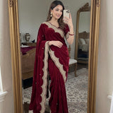 Elevate Ethnic Fendy Satin Silk Saree