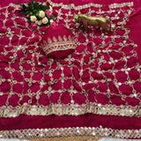 Premium Silk Real MirrorWork Saree