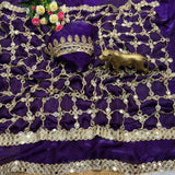 Premium Silk Real MirrorWork Saree