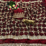 Premium Silk Real MirrorWork Saree