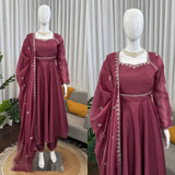 Crafted Silk Anarkali Suit