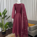 Crafted Silk Anarkali Suit